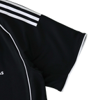 Black motorsport racing jersey with white stripes and mesh fabric from revnhaus
