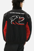 Black and red Holden Racing Team motorsport jacket with embroidered logo, from revnhaus