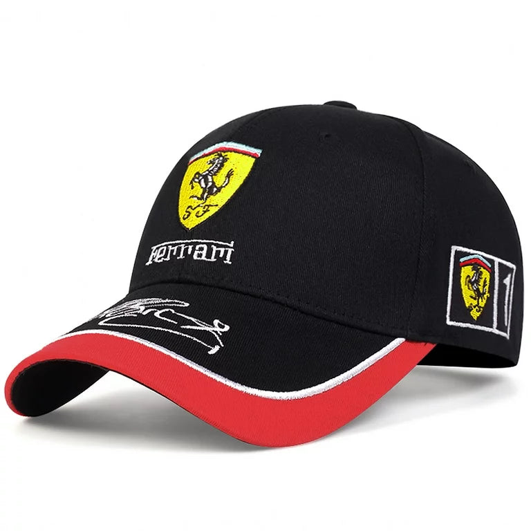Revnhaus Ferrarri F1 Black Embroided Hat