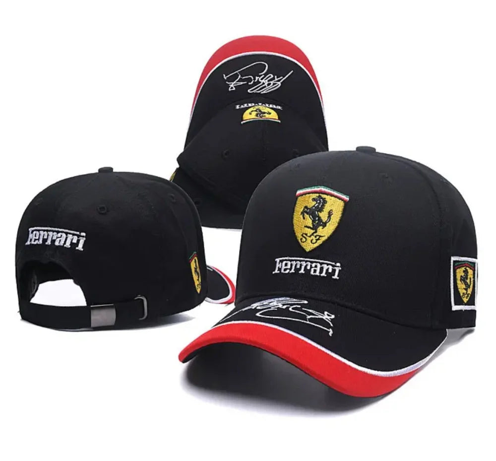 Revnhaus Ferrarri F1 Black Embroided Hat
