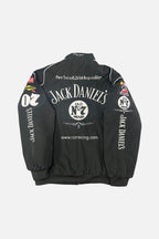 Jack Daniel's racing jacket with Old No. 7 branding and sponsor patches, from revnhaus