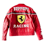 Revnhaus Vintage F1 Rarri Racing Leather jacket (Red/White)