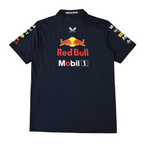 Red Bull Honda F1 team polo shirt with Mobil 1 and Castore logos from revnhaus