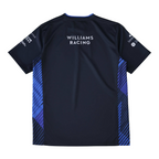 Williams Racing team t-shirt with blue side stripes and sponsor logos from revnhaus