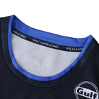 Williams Racing Gulf motorsport t-shirt with Puma logo and blue trim from revnhaus