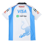 White and blue Honda F1 racing polo with Visa, Cash App, Red Bull logos from revnhaus