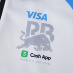 Visa Red Bull Racing F1 team logo on white jacket with Cash App sponsor, from revnhaus