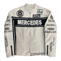 Revnhaus Vintage F1 Mercedess-Benz White Leather jacket