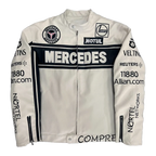 Revnhaus Vintage F1 Mercedess-Benz White Leather jacket