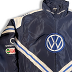 Volkswagen racing jacket with logo and sponsor patches from revnhaus