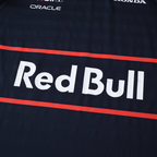 Red Bull F1 racing jacket with Oracle and Honda logos, navy blue with red stripes from revnhaus