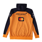 McLaren F1 Team orange and navy hoodie with sponsor logos from revnhaus
