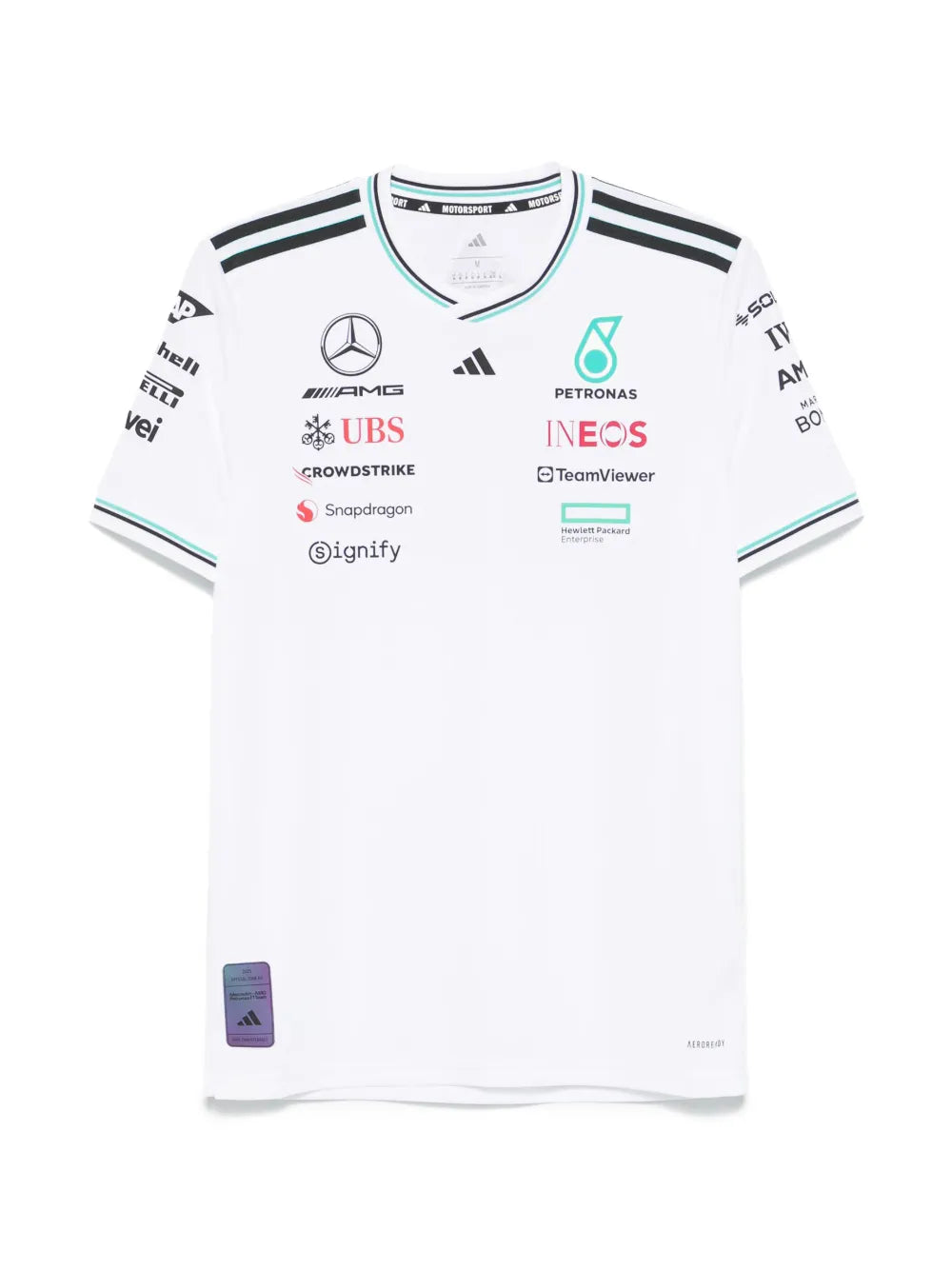 Revnhaus Mercedes F1 Racing Team White Jersey and T-Shirt