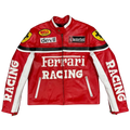 Revnhaus Vintage F1 Rarri Racing Leather jacket (Red/White)