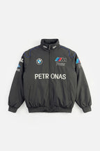 BMW M Power Petronas racing jacket with blue trim and logos from revnhaus