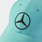 Mint green Mercedes-Benz cap with black logo embroidery from revnhaus