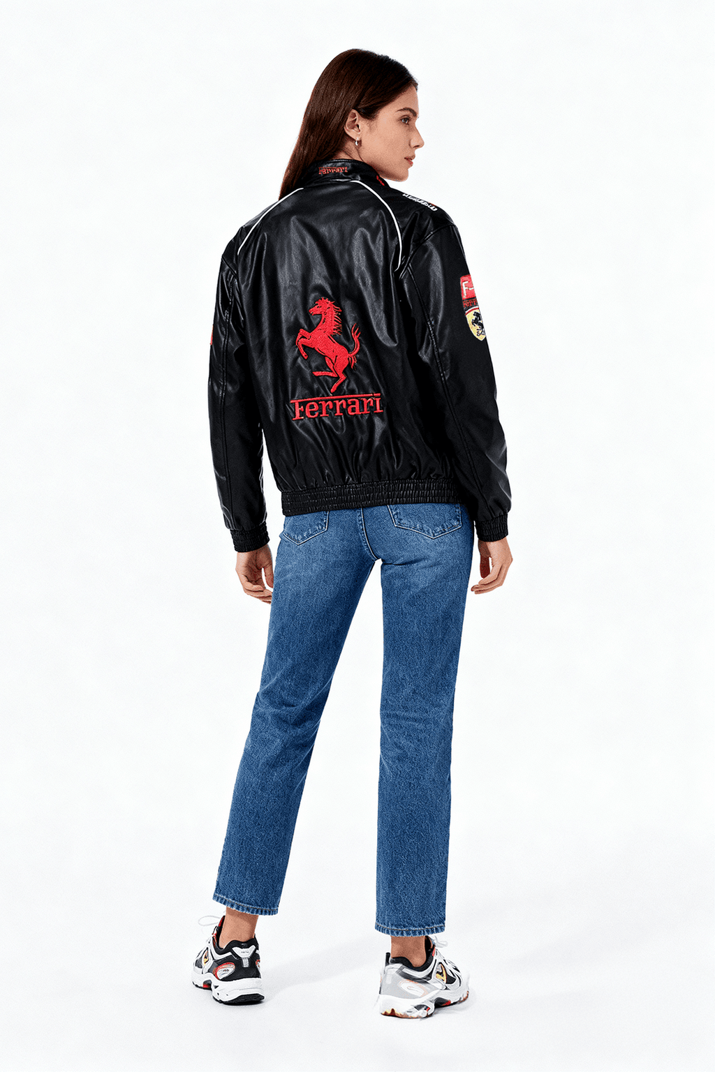 Revnhaus Vintage F1 Rarri Leather jacket (Black/Red)