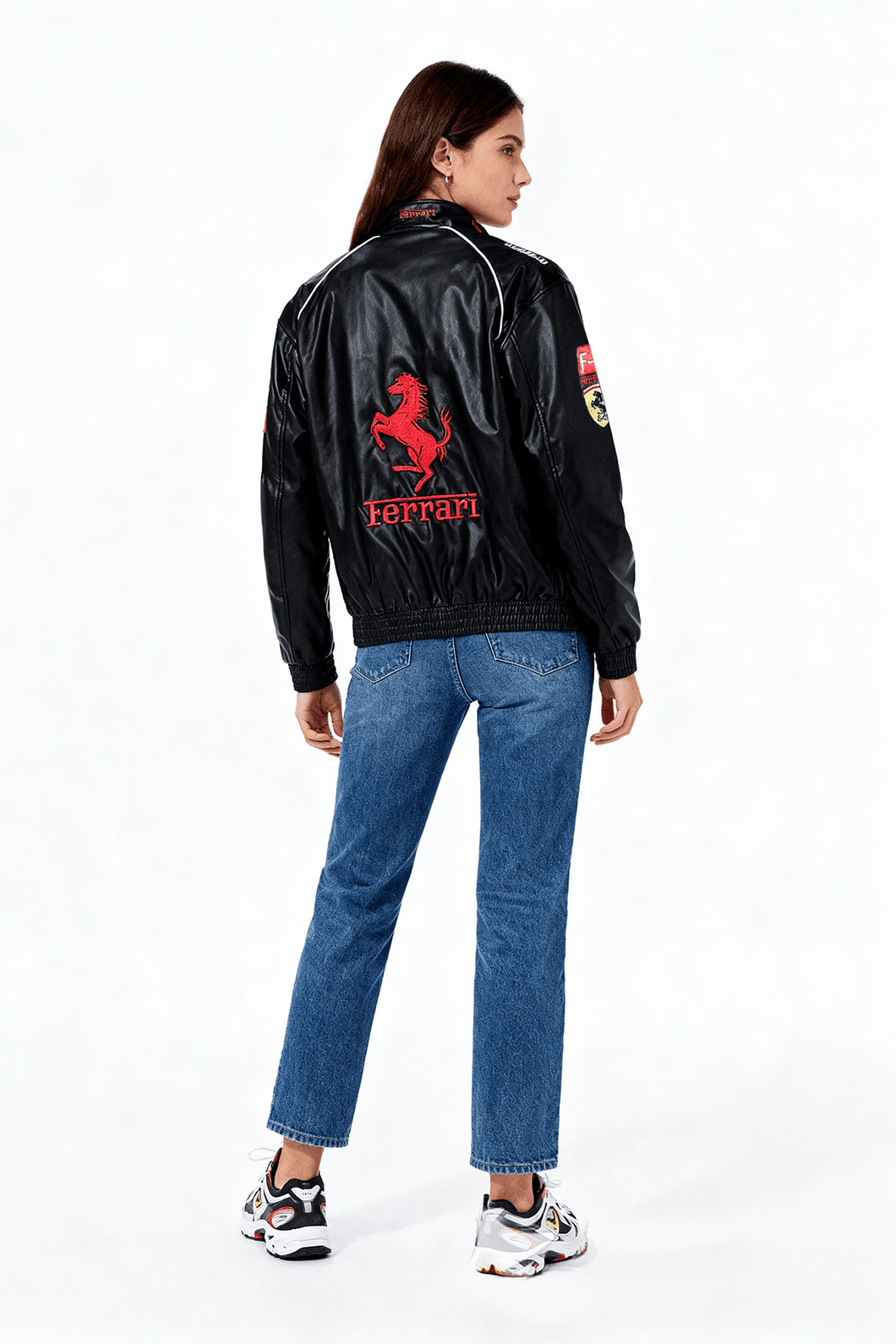 Revnhaus Vintage F1 Rarri Leather jacket (Black/Red)