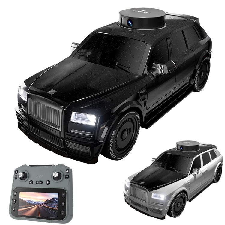 Black and silver RC drift car with FPV camera and remote control from revnhaus