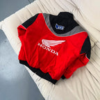 Red Honda racing jacket with GAS logo, motorsport apparel from revnhaus