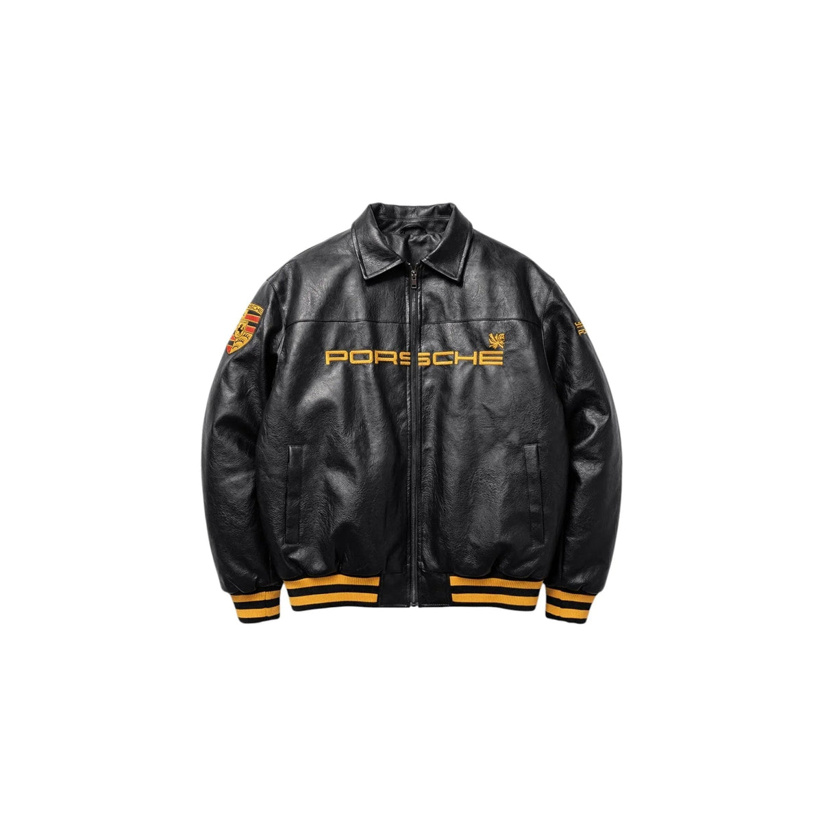 Revnhaus Vintage F1 Porsche Racing Leather Jacket (Black)
