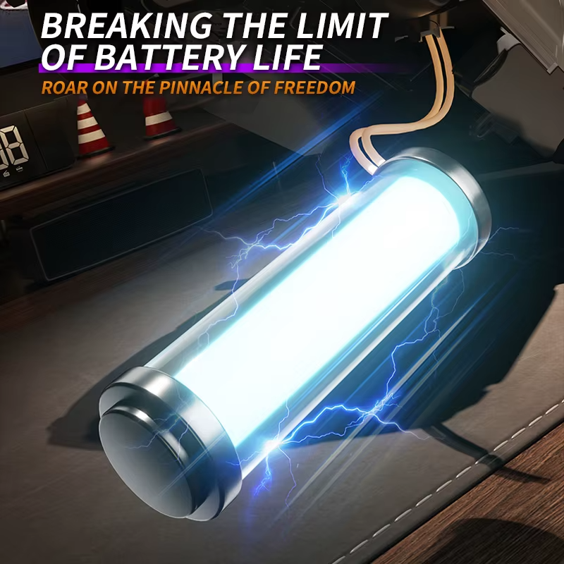 High-performance battery with electric glow, breaking battery life limits from revnhaus