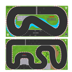 LDARC RC drift car race track mats with detailed layouts and pit zones from revnhaus
