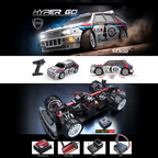 1/14 scale Lancia Rally RC car with Martini livery, brushless motor, gyro, and remote control from revnhaus