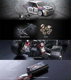 RC drift car with Martini Racing livery, metal differential, bearings, oil shocks, and Li-ion battery from revnhaus
