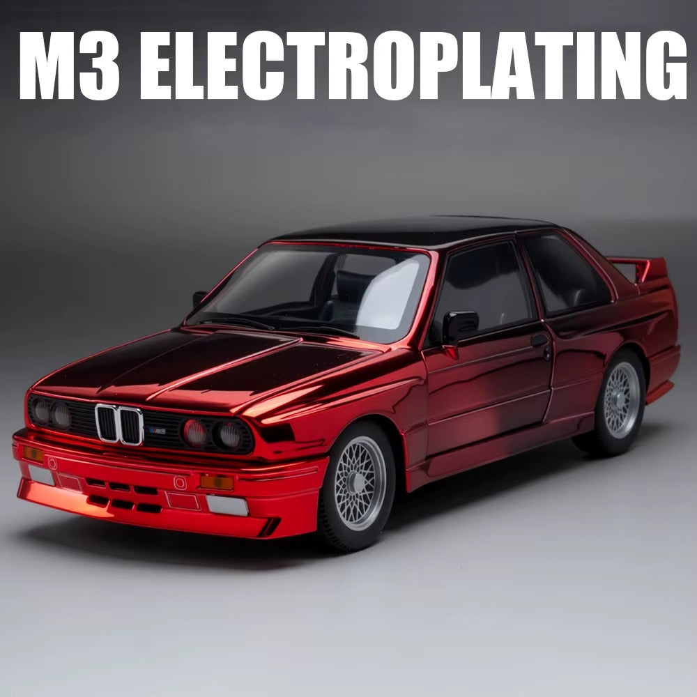 Shiny red BMW M3 electroplating die-cast model car from revnhaus