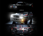 RC drift car with colorful LED lights and dust cover, from revnhaus