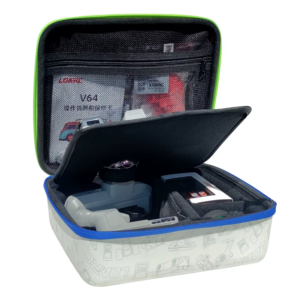 LOARC V64 RC car controller case with accessories and manual from revnhaus