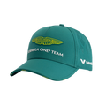 Aston Martin F1 Team green cap with yellow logo and Valvoline branding from revnhaus