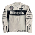 Revnhaus Vintage F1 Mercedess-Benz White Leather jacket