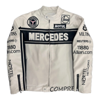 Revnhaus Vintage F1 Mercedess-Benz White Leather jacket