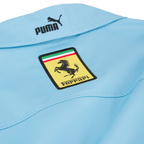 Light blue Puma Ferrari racing shirt with iconic prancing horse logo from revnhaus