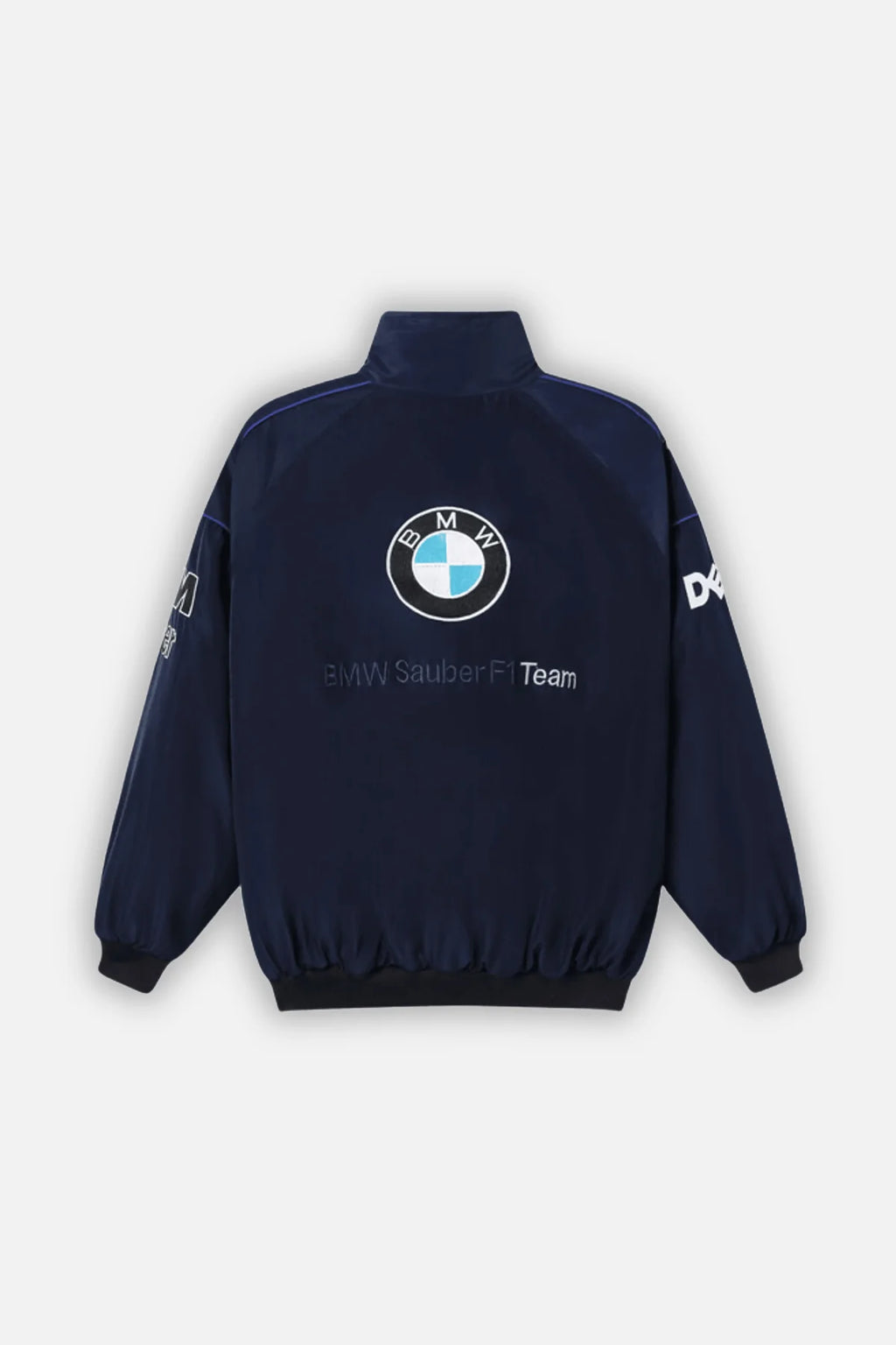 BMW Sauber F1 Team navy jacket with logo and sleeve graphics from revnhaus