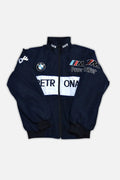 BMW M Power racing jacket with Petronas logos, navy blue zip-up from revnhaus