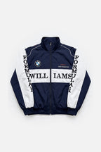 BMW Formula 1 racing jacket with bold lettering and team logo, from revnhaus
