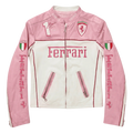 Revnhaus Vintage F1 Rarri Racing Leather Jacket (pink)