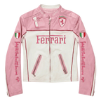 Revnhaus Vintage F1 Rarri Racing Leather Jacket (pink)