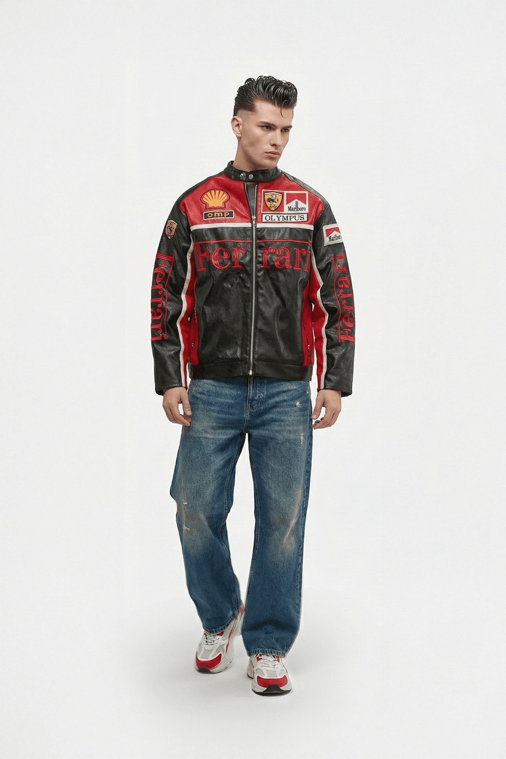 Revnhaus Vintage F1 Rarri Biker Leather jacket (Olympus Edition)