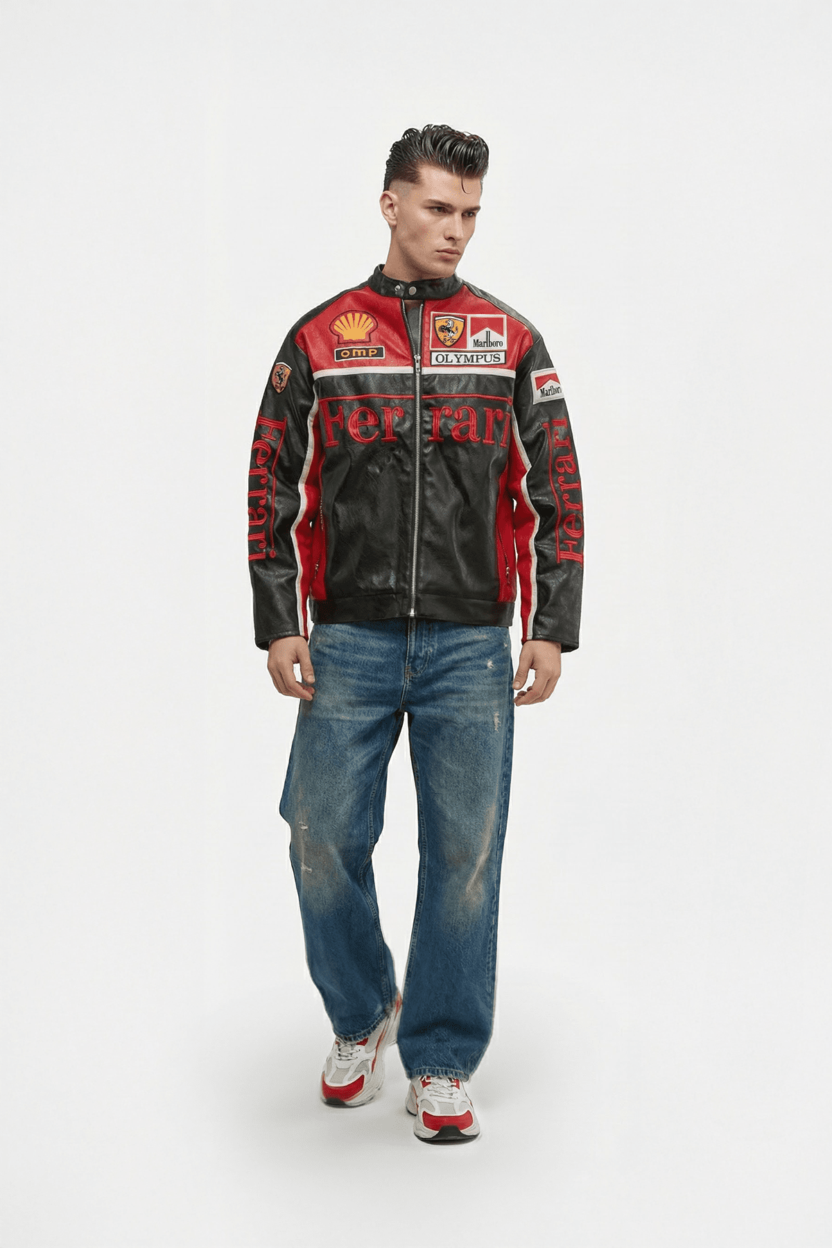 Revnhaus Vintage F1 Rarri Biker Leather jacket (Olympus Edition)