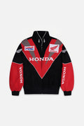 Honda HRC racing jacket with red black design, motorsport apparel from revnhaus