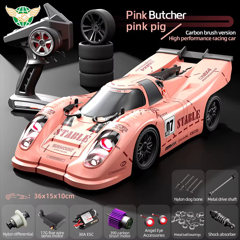 Revnhaus Vortex Drift™ — High-Speed 4WD RC Drift Car | Real Drift Control & Racing Performance (pink)