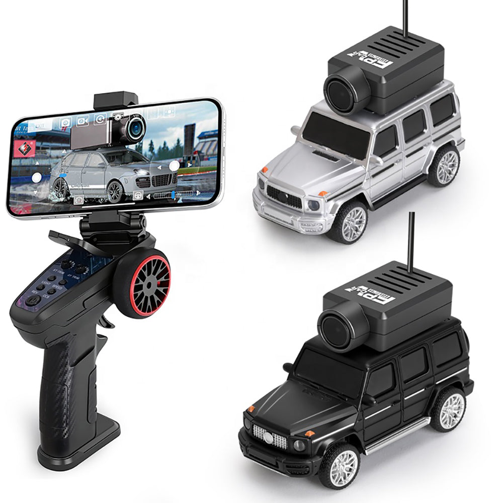 RC drift car with FPV camera and remote controller for real-time racing view from revnhaus