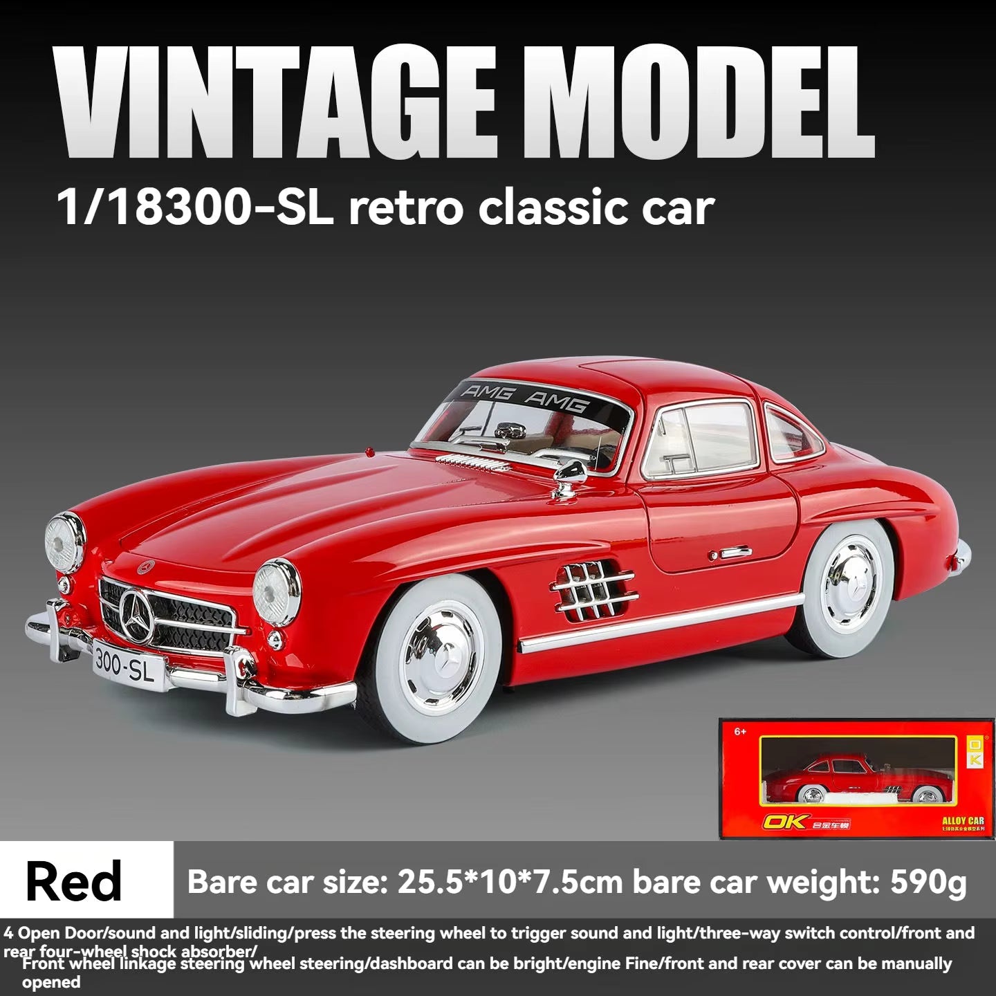 Revnhaus Silver Arrow 300SL™ — 1:18 Diecast Track Edition Model