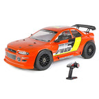 Orange RC drift car with A5 livery and remote control from revnhaus