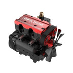 Red and black SEMTO ENGINE S1-NE2 RC car engine with fan and gears from revnhaus