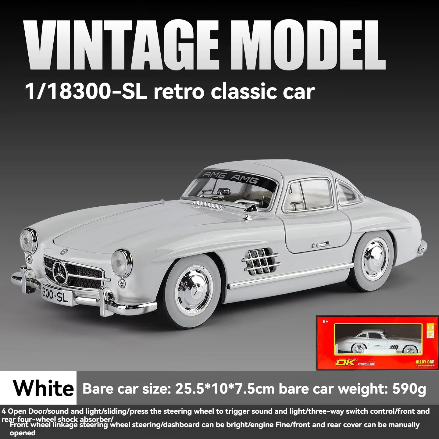 Revnhaus Silver Arrow 300SL™ — 1:18 Diecast Track Edition Model